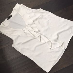 BOGO DEAL White ruffled front blouse